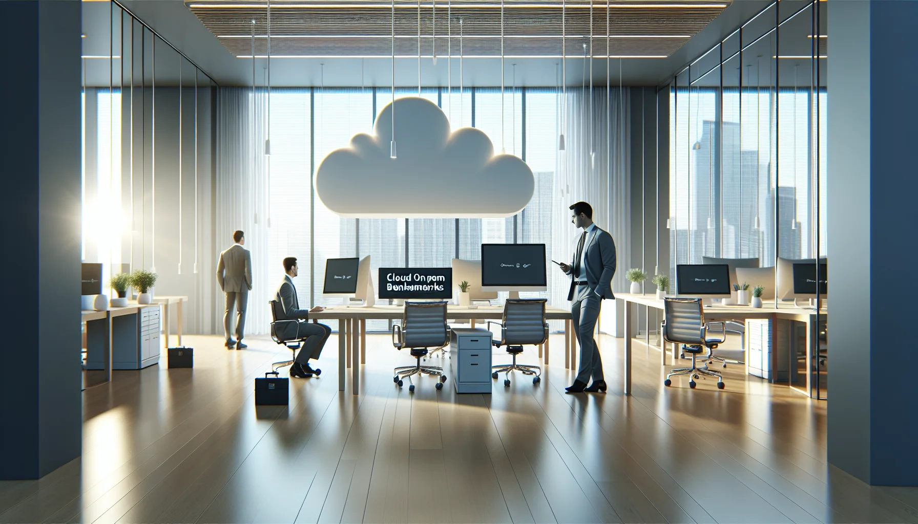 Engineers reviewing cloud on-premise benchmarks and test artifacts