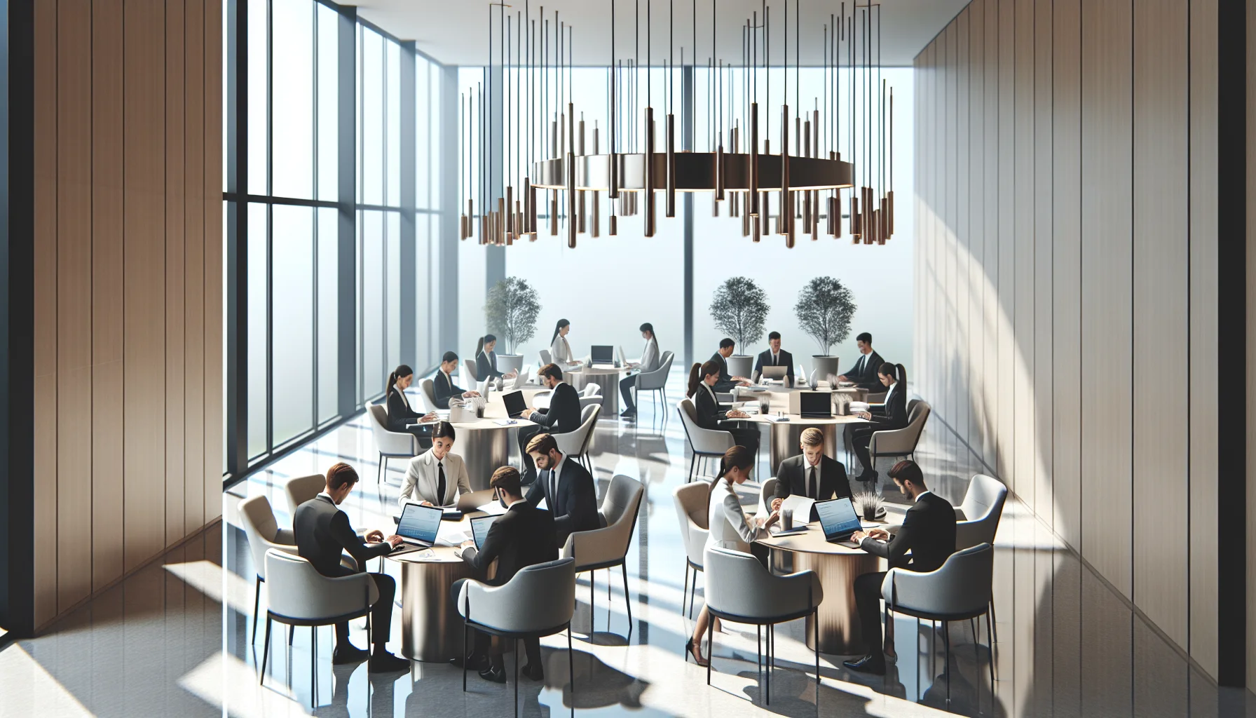 Hotel managers reviewing pre-vetted seasonal staff vendor scorecard