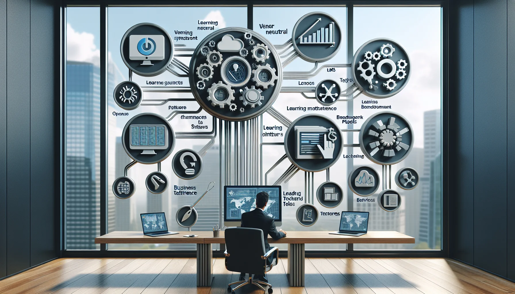 Team reviewing vendor-neutral tools for LMS vs LXP performance