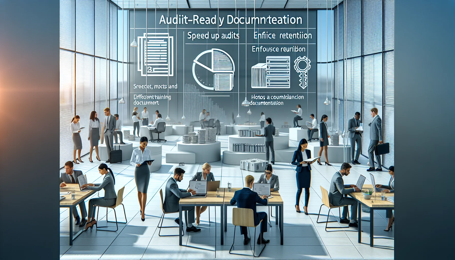 Team reviewing audit-ready documentation and training record storage