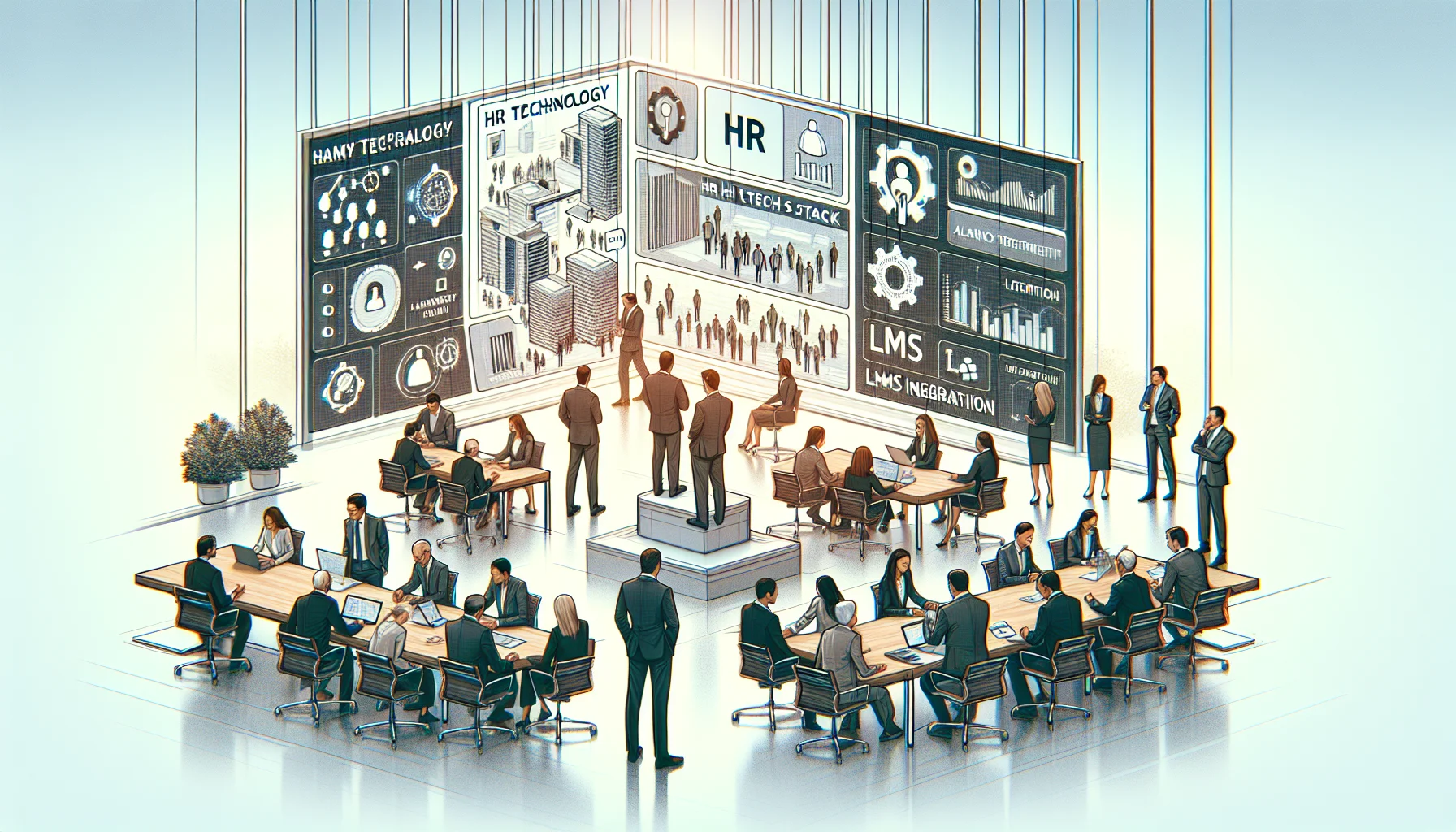 Diagram showing EIS flow across HR tech stack