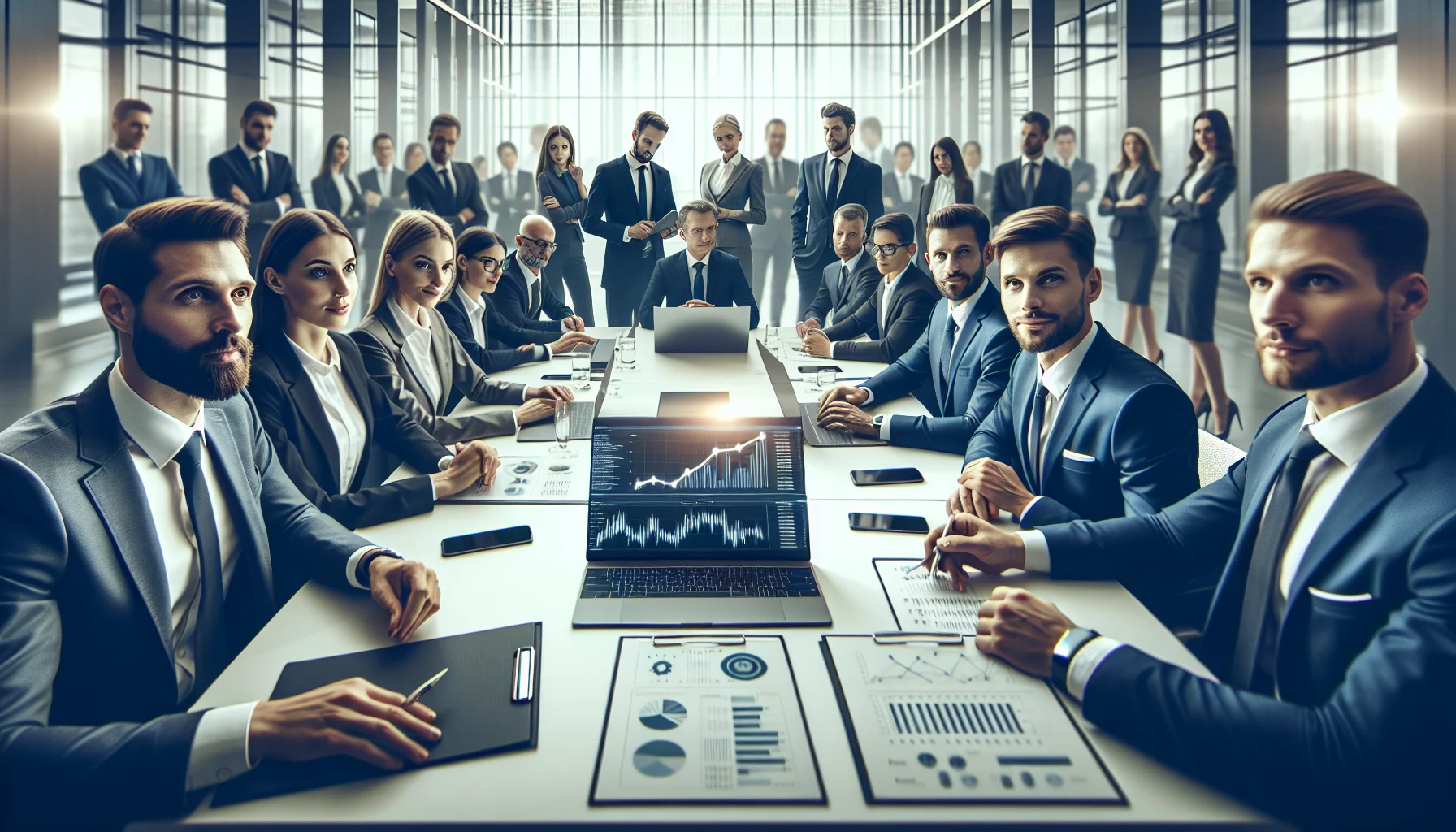 Team reviewing experience influence tools vendor comparison matrix