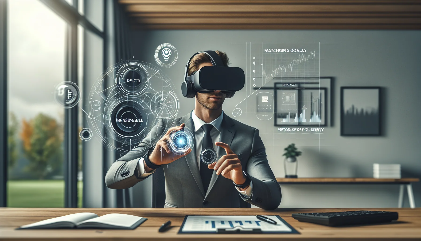 Technician comparing affordable VR headsets for training deployment