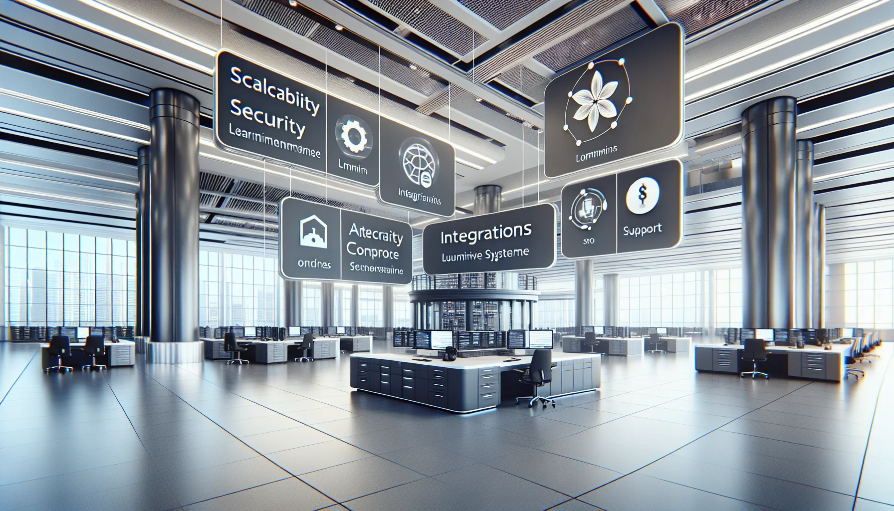 Enterprise team reviewing corporate LMS scalability and integration features