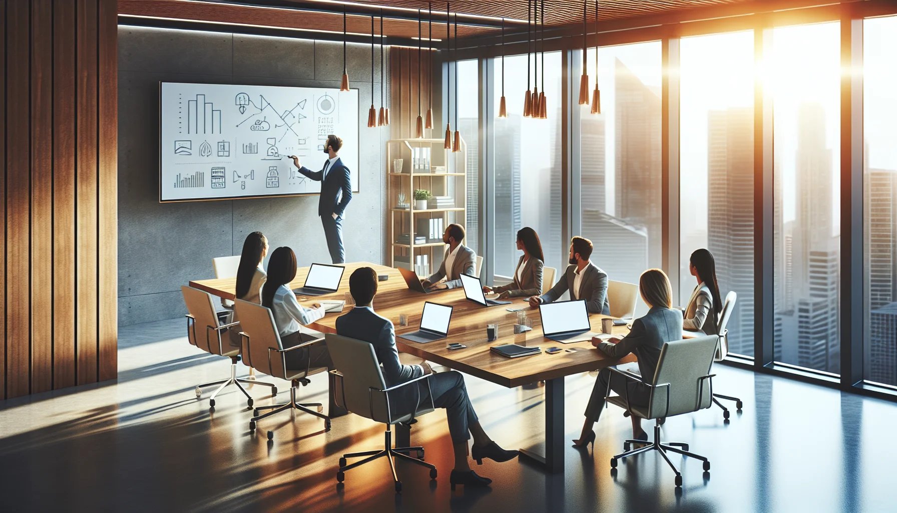 Leaders reviewing culture metrics dashboard to measure values