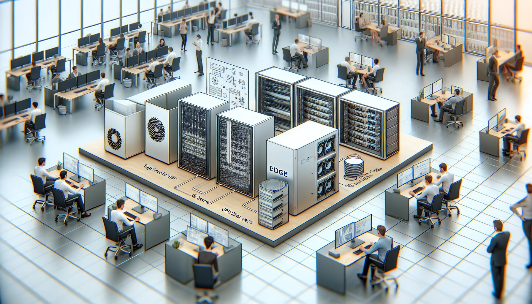 Edge hardware for video rack with GPU servers and NVMe