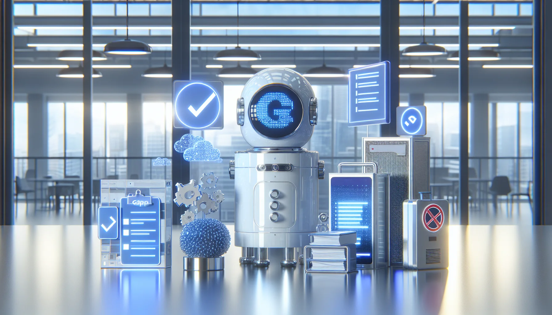 Team reviewing GDPR compliant chatbot vendor scorecard on laptop