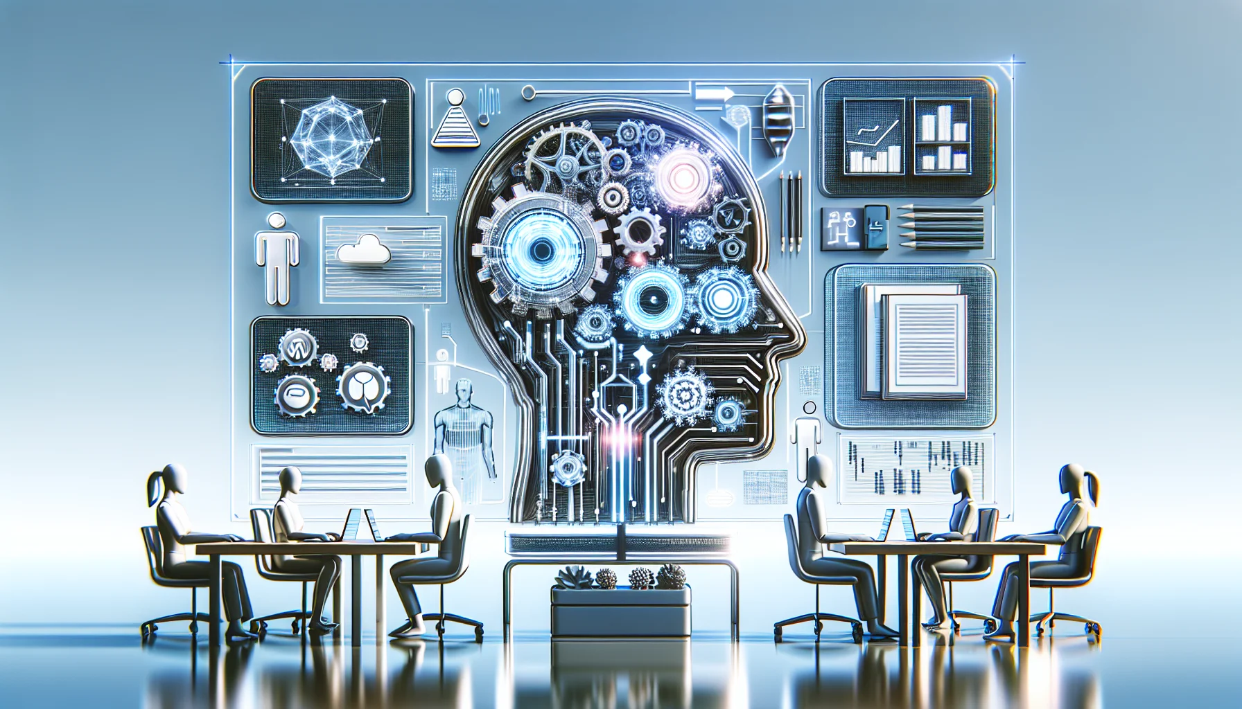 Contact center dashboard showing AI vs human soft skills routing