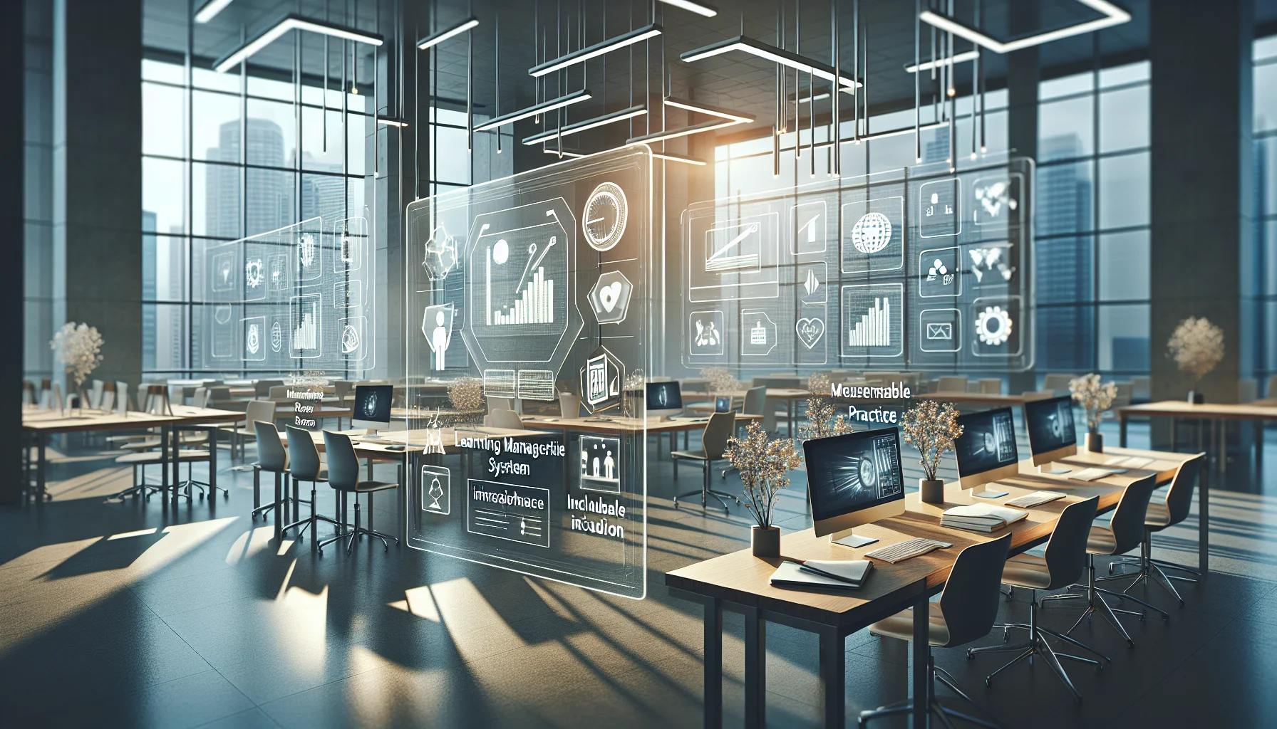 Dashboard highlighting LMS features for workplace digital literacy