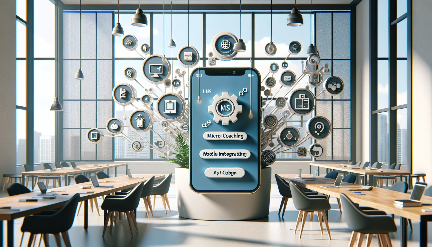 Dashboard showing LMS mobile integration tools and messaging plugins