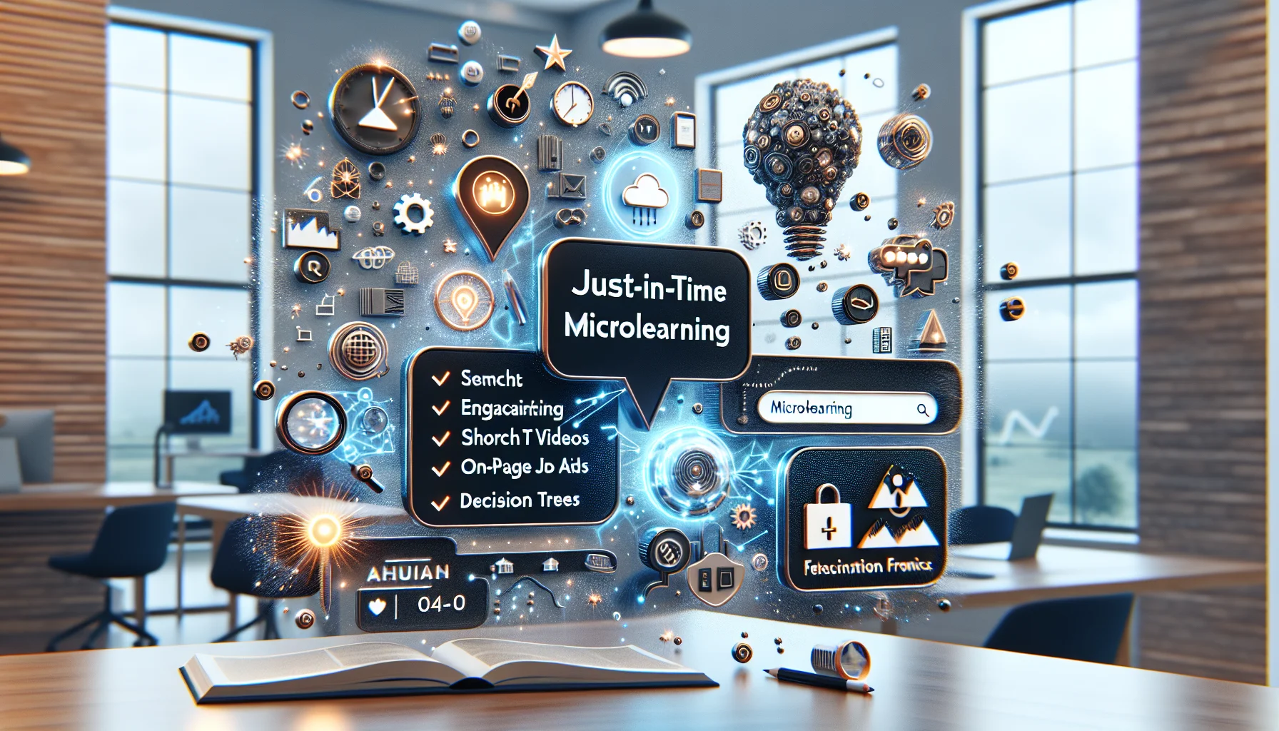 Worker viewing microlearning formats video and job aid on tablet