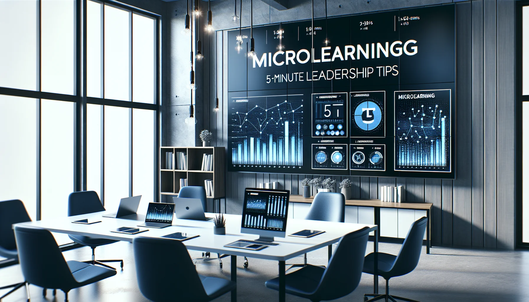 Manager reviewing microlearning templates on mobile for leadership tips