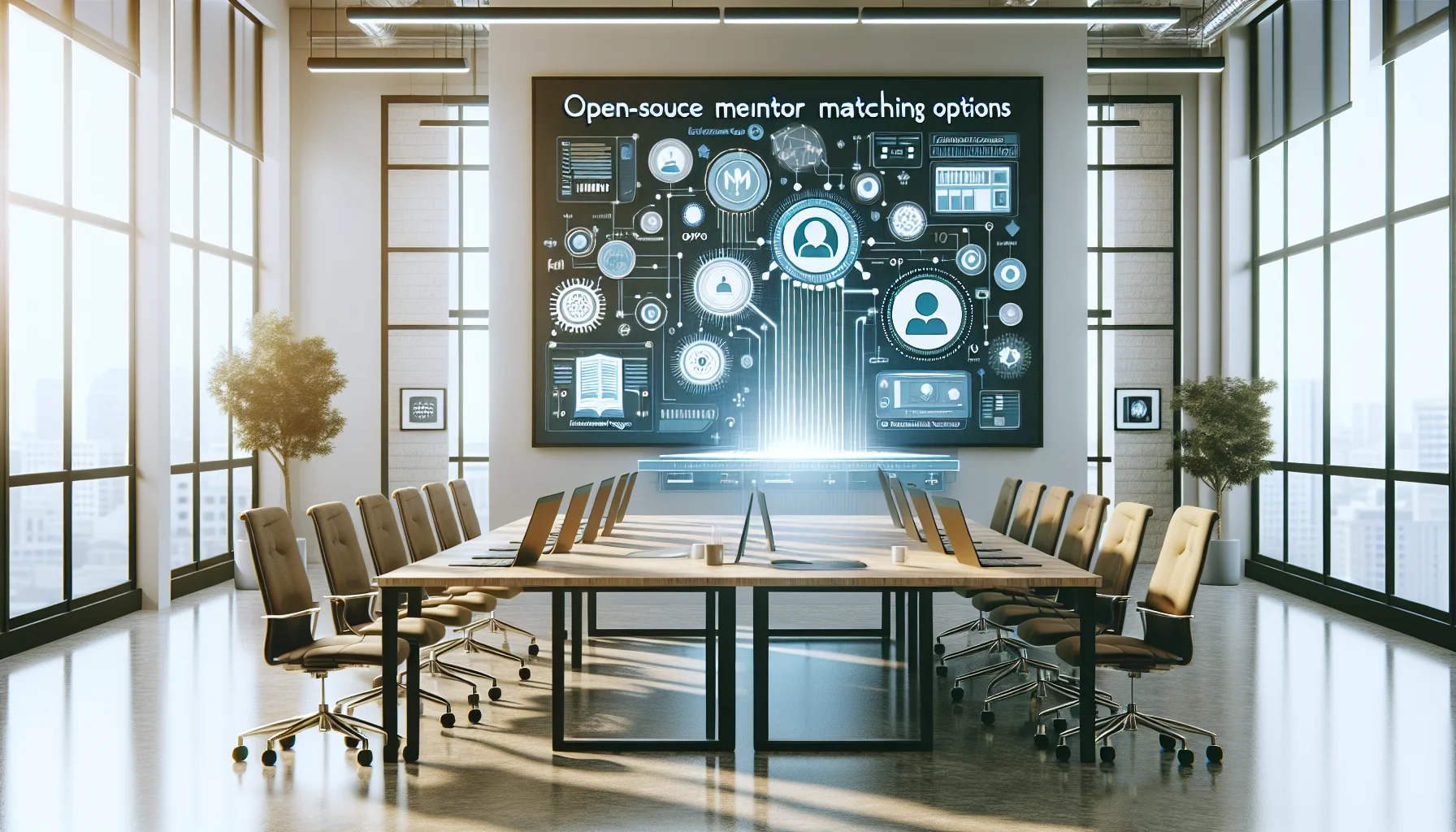 Dashboard showing open-source mentor matching model results and LMS integration