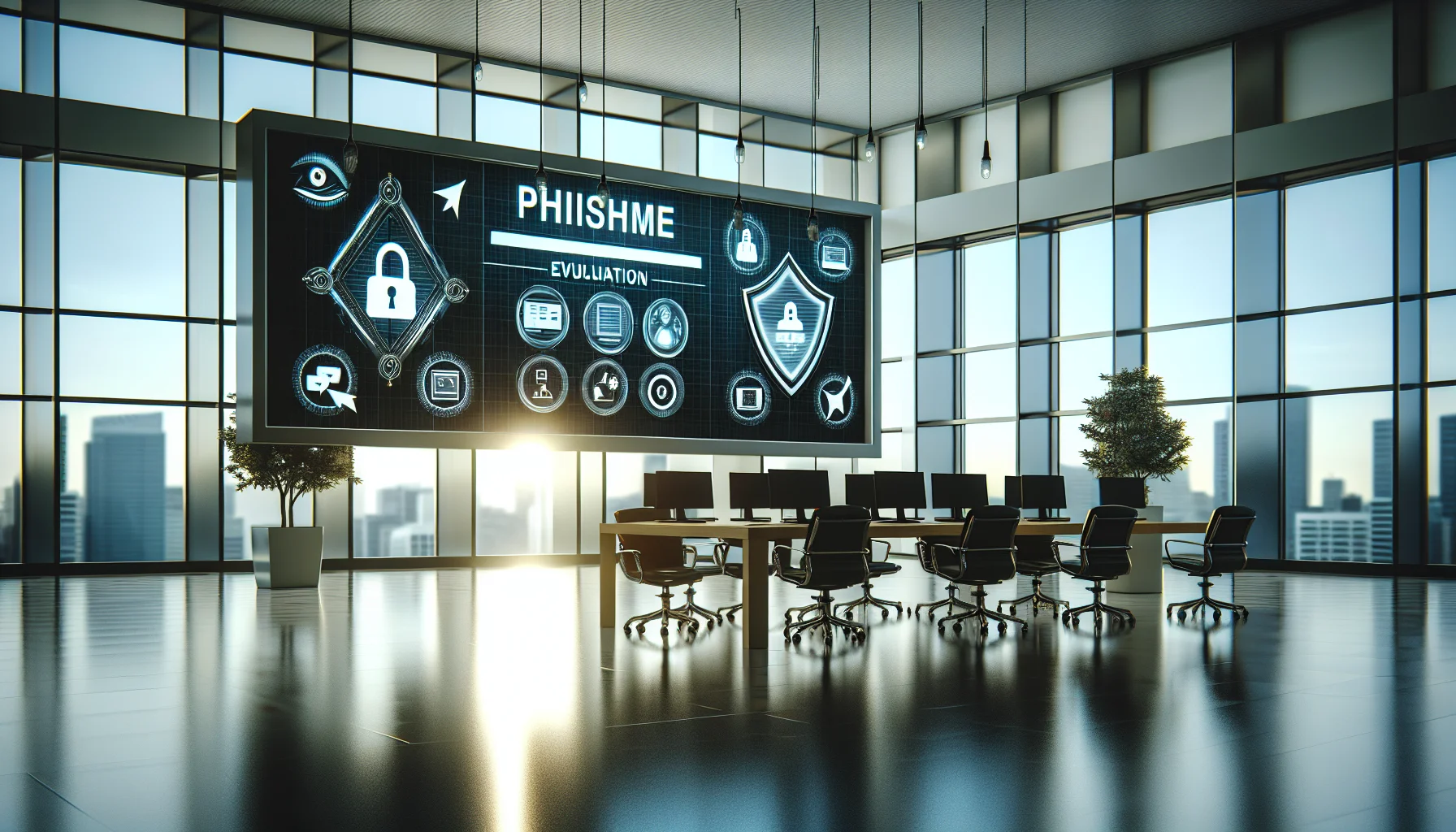 Security team reviewing phishing simulation tools evaluation dashboard
