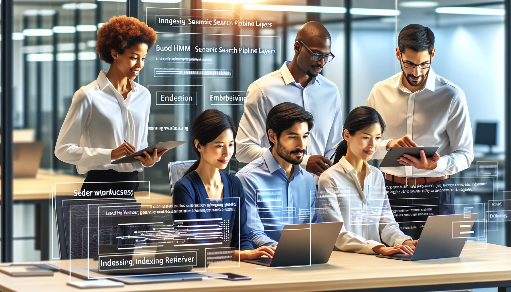 Engineer reviewing vector workflows tools architecture on laptop screen