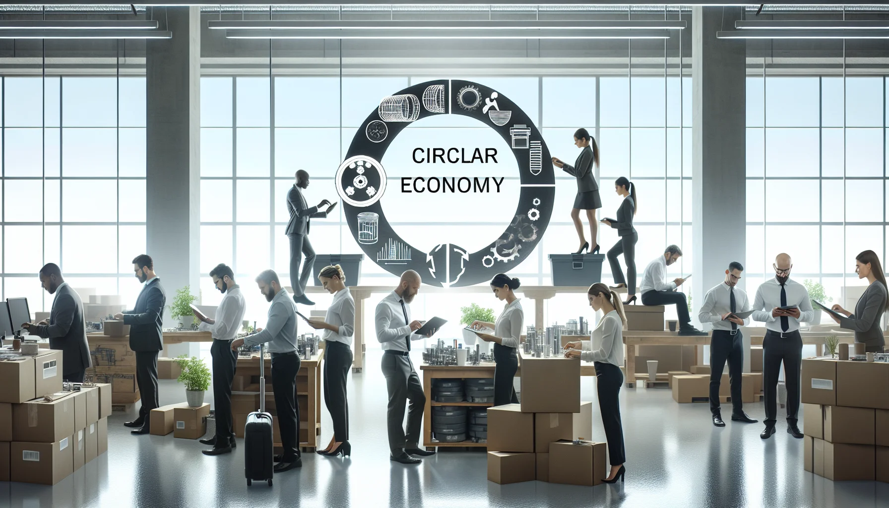 Product team collaborating on circular economy skills and design